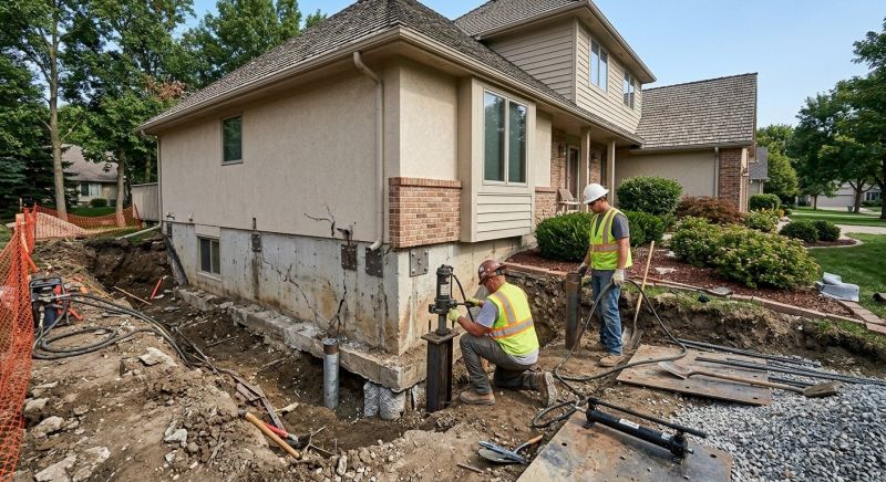 Our team working on Foundation Repair projects in Port Angeles, WA