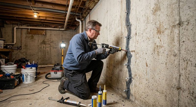 Basement Crack Repair in Port Angeles, WA