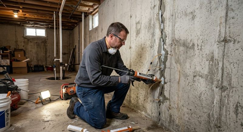 Basement Crack Repair in Port Angeles, WA