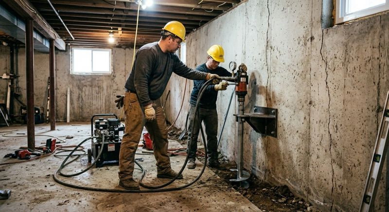 Basement Stabilization in Port Angeles, WA