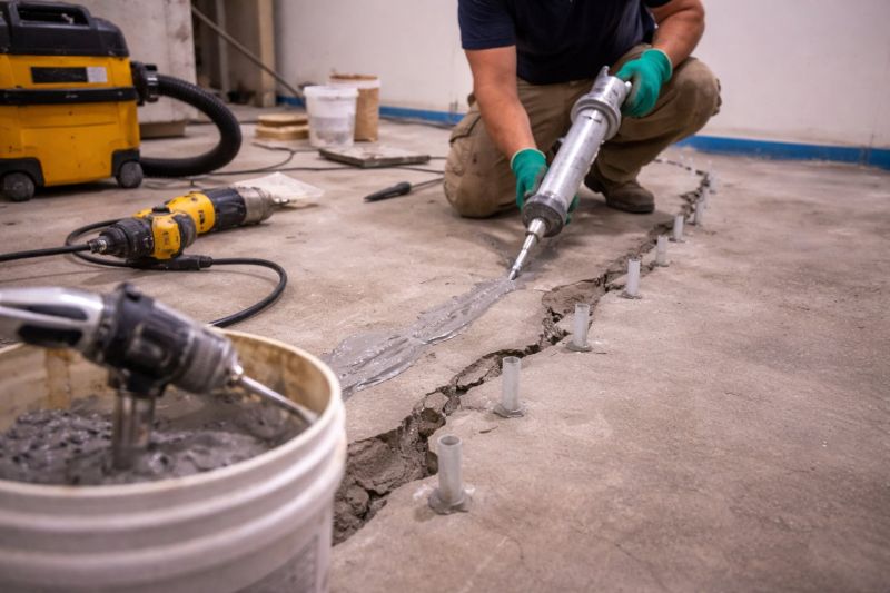 Cracked Basement Floor Repair in Port Angeles, WA