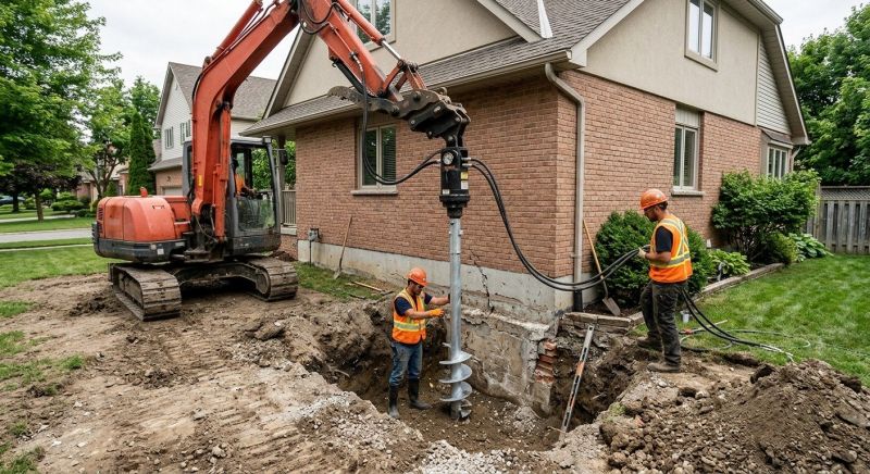 Helical Pile Installation in Port Angeles, WA